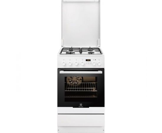 ELECTROLUX EKK54553OW gāzes plīts, 50cm, el. cepeškr., balta