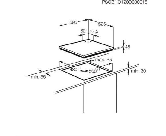 ELECTROLUX EGS6648NOX gāzes plīts virsma, 60cm, nerūsējošs tērauds