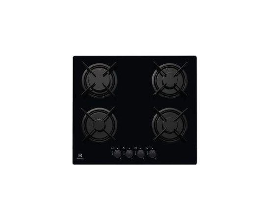 ELECTROLUX EGT6242NVK gāzes plīts virsma - 60 cm, melna, uz stikla