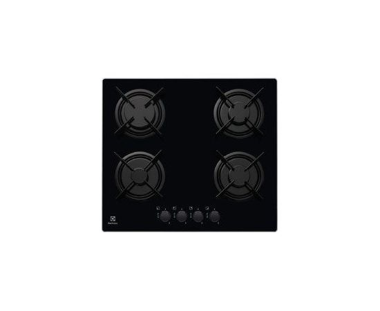 ELECTROLUX EGT6242NVK gāzes plīts virsma - 60 cm, melna, uz stikla