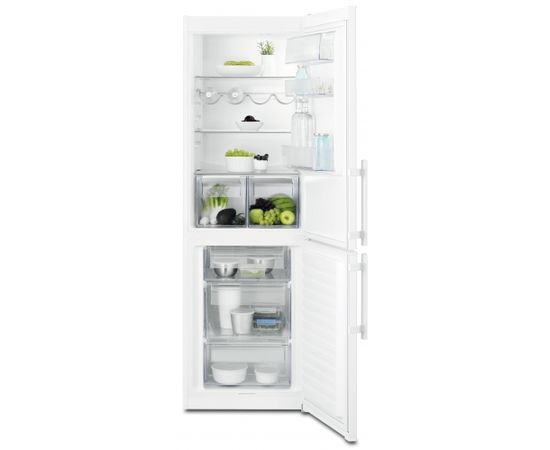 ELECTROLUX EN3601MOW ledusskapis ar saldētavu apakšā, 185cm, Balts