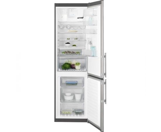 ELECTROLUX EN3854POX ledusskapis ar saldētavu apakšā, 200cm, nerūs. tēr.