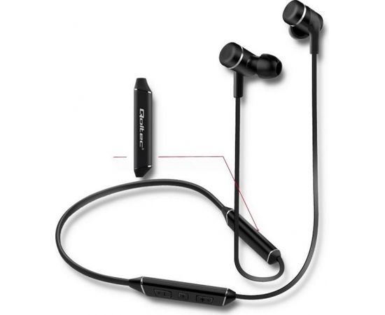 Qoltec In-ear austiņas bezvadu ar mikrofonu | Black