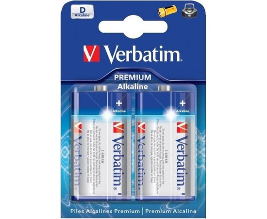 Verbatim ALKALINE BATTERY type D(R20) 2PACK