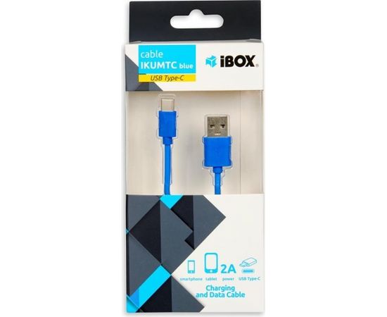 Ibox I-BOX USB TYPE-C CABLE 3A BLUE 1m