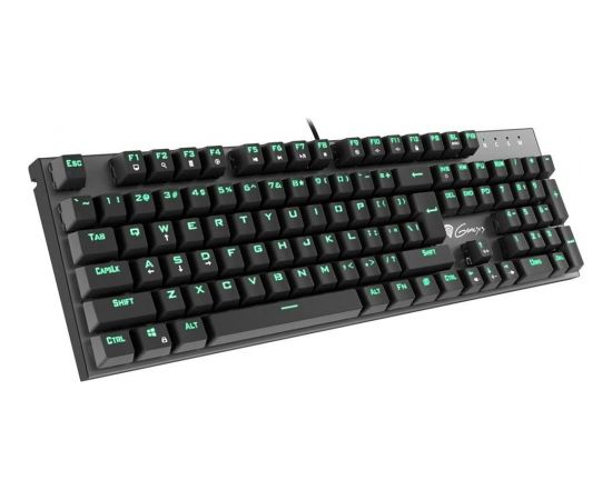 Natec GENESIS Keyboard mechanical THOR 300 US, Green Backlight,USB, BLUE OETEMU US lay