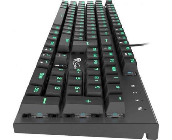 Natec GENESIS Keyboard mechanical THOR 300 US, Green Backlight,USB, BLUE OETEMU US lay