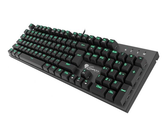 Natec GENESIS Keyboard mechanical THOR 300 US, Green Backlight,USB, BLUE OETEMU US lay