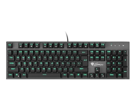 Natec GENESIS Keyboard mechanical THOR 300 US, Green Backlight,USB, BLUE OETEMU US lay