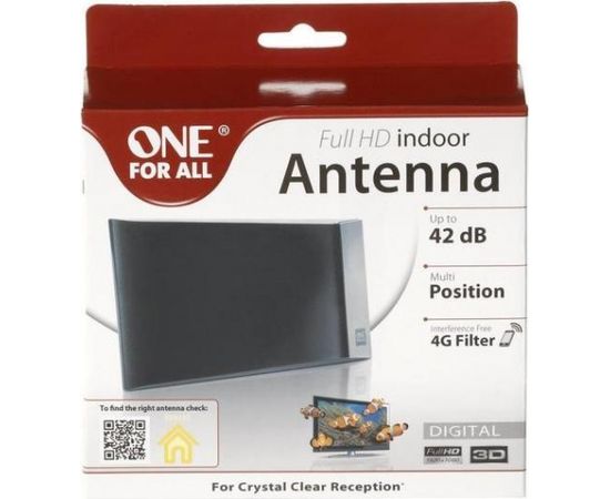 One For All OFA INDOOR ANTENNA UHF/VHF EURO 3D HD TV Antenas