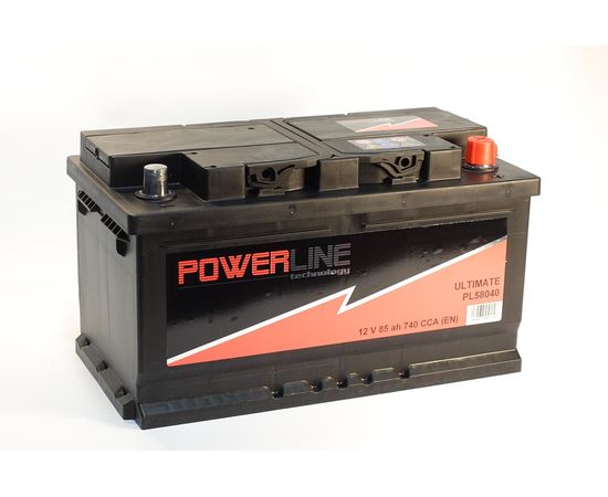Powerline PL58040 85Ah 740A Startera akumulatoru baterija