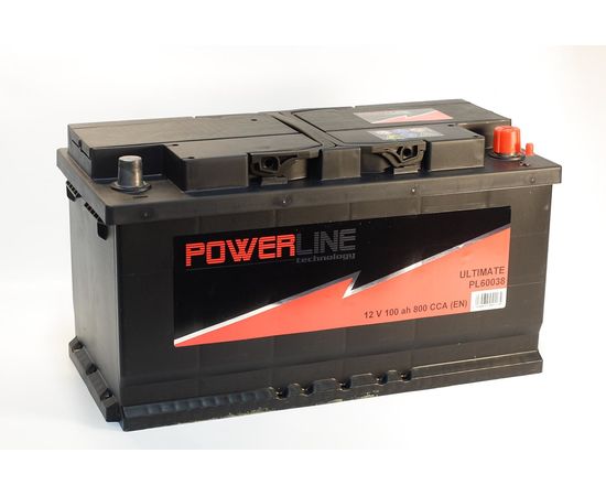 Powerline PL60038 100Ah 800A Startera akumulatoru baterija 353x175x190-+