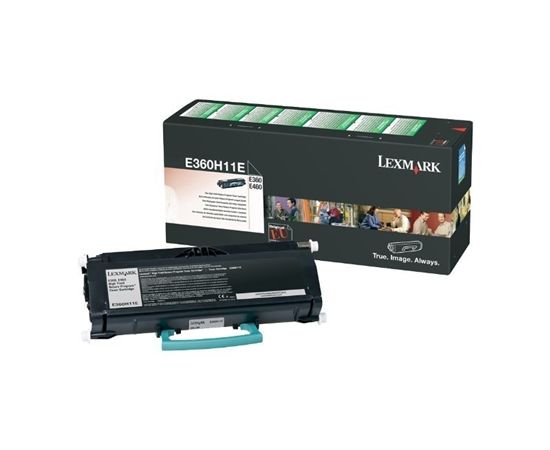 Lexmark E360H11E Cartridge, Black, 9000 pages