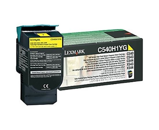 Lexmark C540H1YG Cartridge, Yellow, 2000 pages