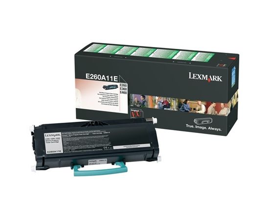 Lexmark E260A11E Cartridge, Black, 3500 pages