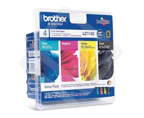 Brother LC-1100 Multipack Ink Cartridge, Black, Cyan, Magenta, Yellow