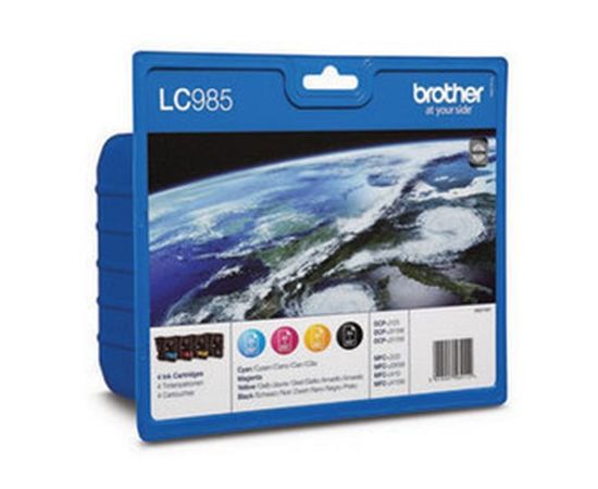 Brother LC985VALBP Multipack Ink Cartridge, Black, Cyan, Magenta, Yellow