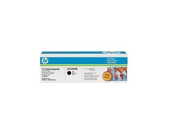 Hewlett-packard TONER BLACK CC530A DUAL PACK/CC530AD HP