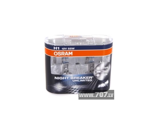 OSRAM H1 Spuldžu komplekts 12V 55W P14.5s Night braker unlimited