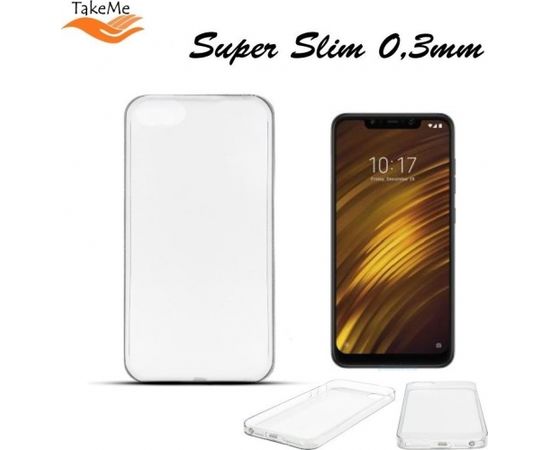 TakeMe Ultra Slim 0.3mm Back Case Xiaomi Pocophone F1 супер тонкий чехол Прозрачный