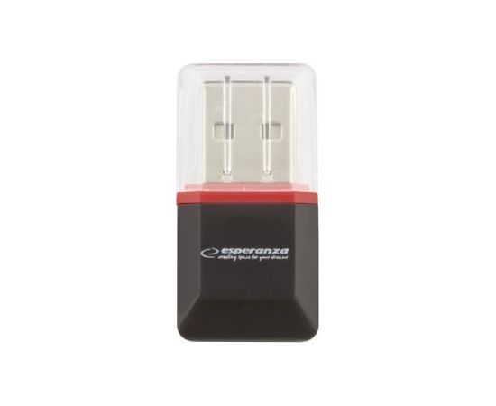 ESPERANZA EA134K - MicroSD Card Reader | Black| USB 2.0 | (MicroSD Pen Drive)