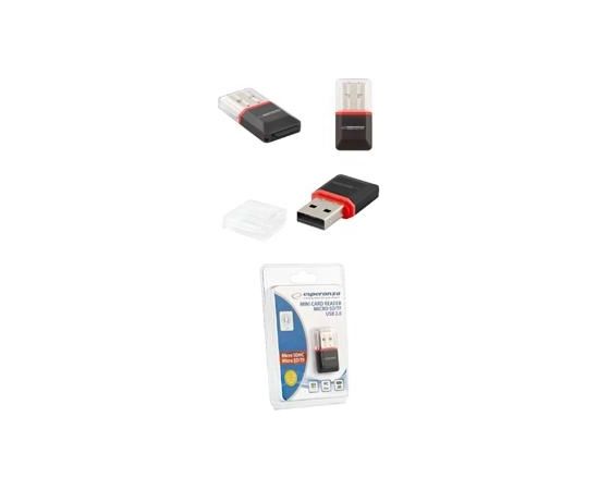 ESPERANZA EA134K - MicroSD Card Reader | Black| USB 2.0 | (MicroSD Pen Drive)