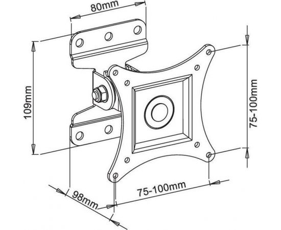 Techly  sienas stiprinājums for TV LCD/LED/PDP 13-30'' 23 kg VESA full motion white