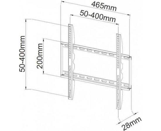 Techly Sienas stiprinājums  for TV LCD/LED/PDP 23-55'' 45 kg VESA slim black