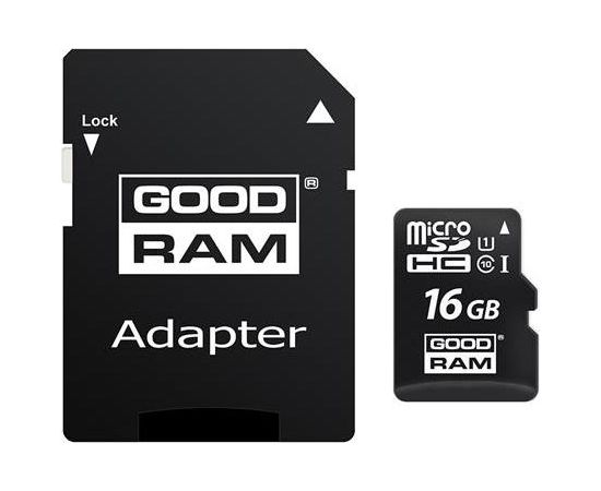 GOODRAM memory card Micro SDHC 16GB Class 10 UHS-I + Adapter