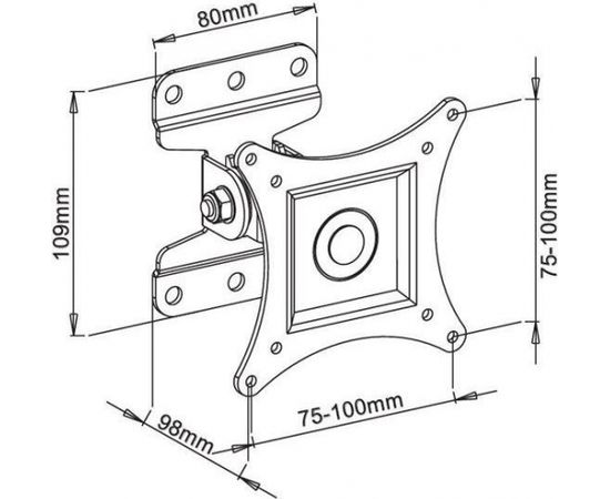 Techly  sienas stiprinājums for TV LCD/LED/PDP 13-30'' 23 kg VESA full motion black