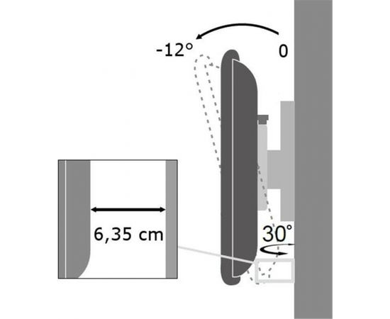 Techly Sienas stiprinājums  for TV LCD/LED/PDP 19-37'' 25 kg VESA tilting black