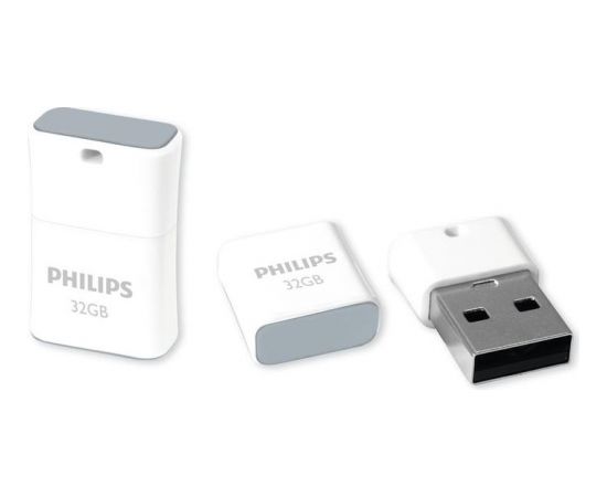 Philips USB 2.0 32GB Flash Drive Pico Edition (pelēka)