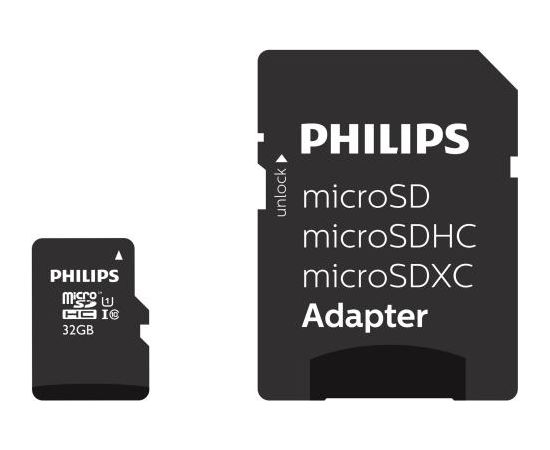 Philips MicroSDHC 32GB class 10/UHS 1 + Adapter