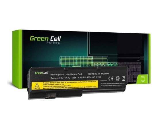 Battery Green Cell for Lenovo IBM Thinkpad X200 7454T X200 745