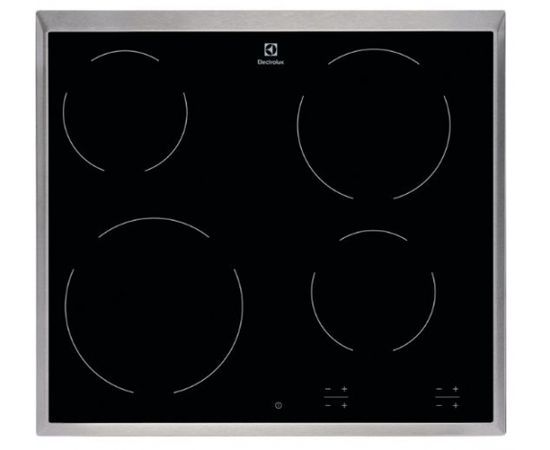 ELECTROLUX EHF6240XXK keramiskā plīts virsma, 60cm, XL metāla maliņa