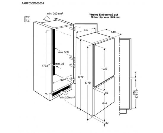 ELECTROLUX ENN2854COW iebūvējams ledusskapis