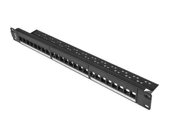 Lanberg keystone Patch Panel 19'', 24 port  1U, black