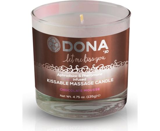 Dona Kissable aromātiska masāžas svece (135 ml) [ Šokolādes uzpūtenis ]