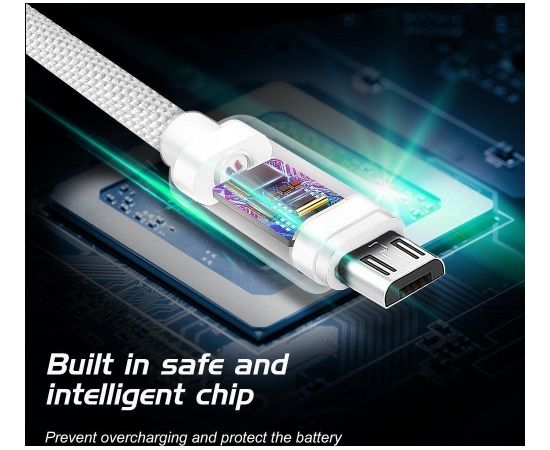 Swissten Textile Quick Charge Universāls Micro USB Datu un Uzlādes Kabelis 0.2m Sarkans