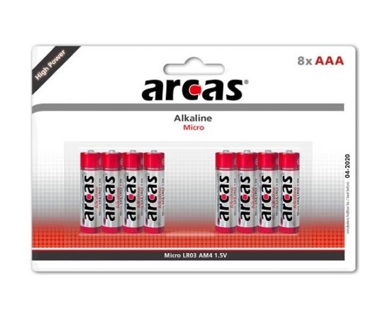 Arcas AAA/LR03, Alkaline, 8 pc(s)