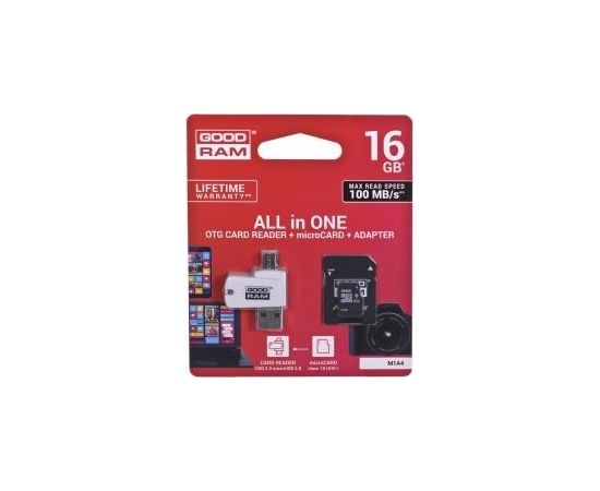 Goodram MicroSD 16GB All in one class 10 UHS I + Card reader