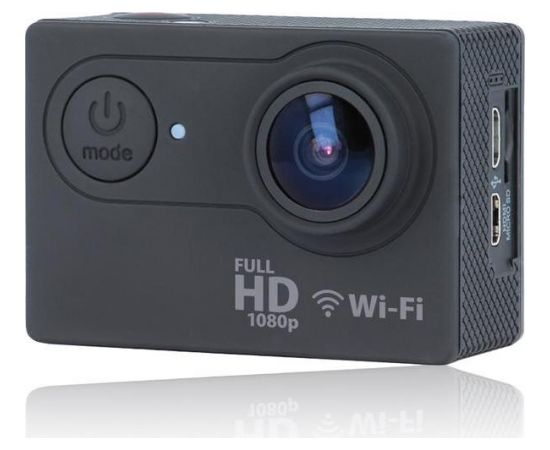 Forever SC-300 1080p Водостойкая Спорт камера  + Держатель  / Авто Зарядка / Крепления / Wi-Fi Черная