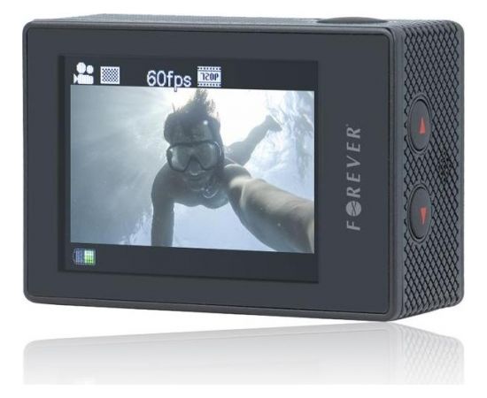 Forever SC-300 1080p Ūdens un Triecienu Izturīga Sporta Kamera + Turētājs / Auto Lādētājs / Stiprinājumi / Wi-Fi Melna