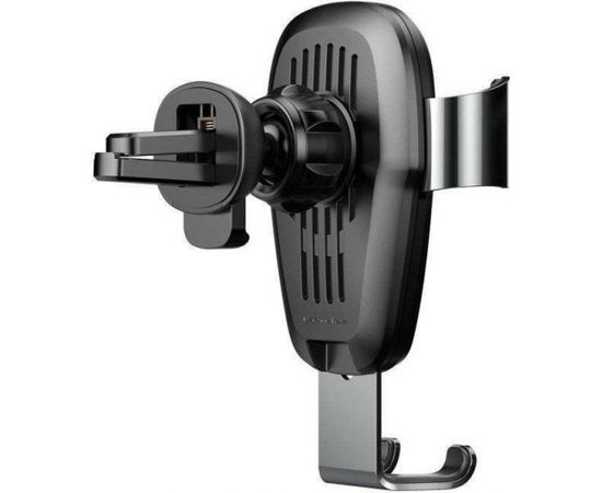 Baseus Gravity Air Vent Turētājs Gaisa Restei Ar Wireless Uzlādi + QC 3.0 Ladētājs + Micro USB Vads 1.2m Melns