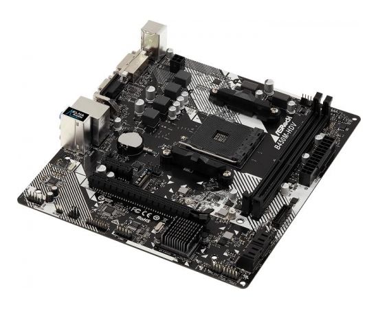 ASRock B450M-HDV R4.0, AM4, DDR4 3200+, 4 SATA3, HDMI, DVI-D, D-Sub