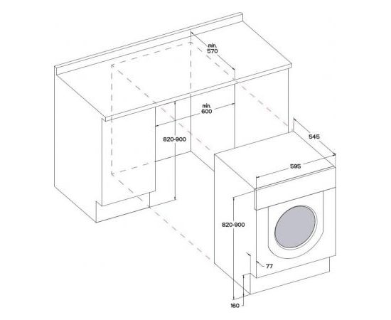 Indesit BI WMIL 71452 EU iebūvējamā veļas mašīna