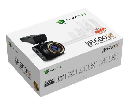 Navitel R600 QUAD HD Audio recorder, Movement detection technology, Mini USB, Built-in display