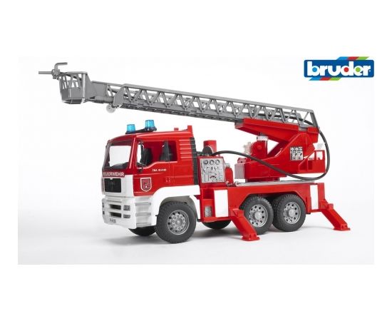 BRUDER fire engine with slewing ladder, 02771