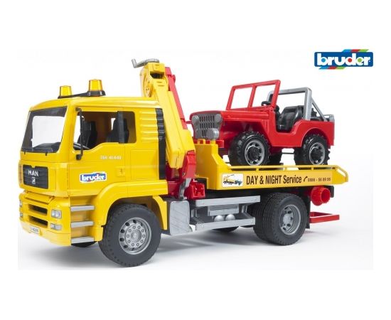 BRUDER tow truck with cross country vehicle, 02750