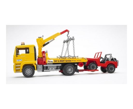 BRUDER tow truck with cross country vehicle, 02750